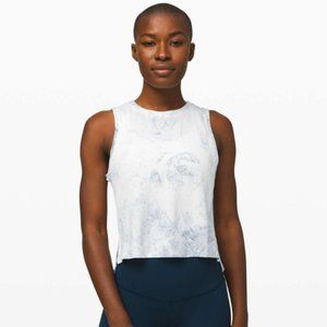 lululemon train to be cropped tie dye tank